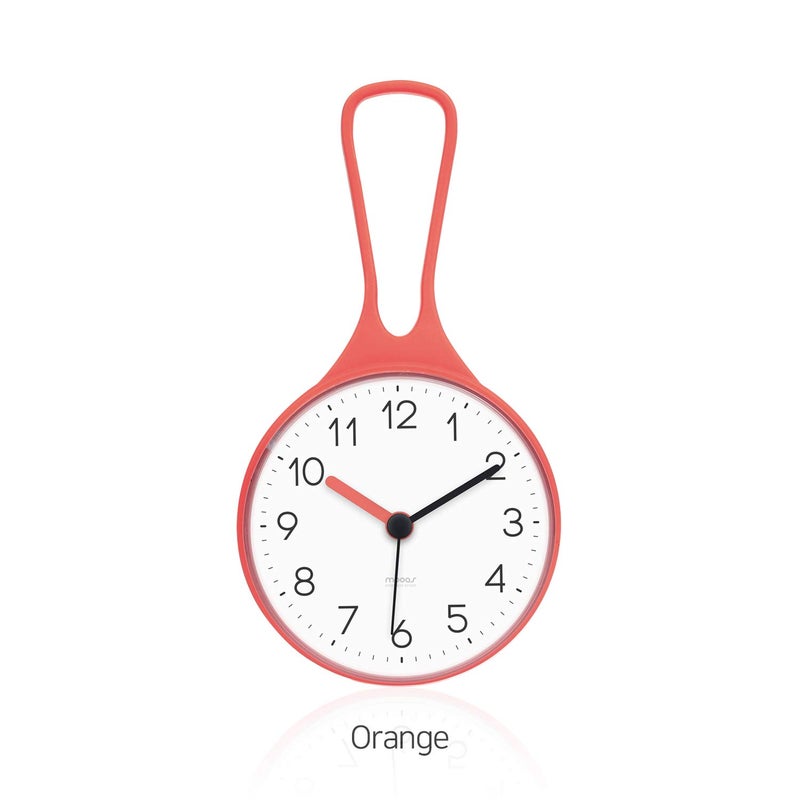 mooas Loop Bathroom Clock  Shower Clock  Waterproof Shower Clock  Hanging Clock with Hook  Waterproof Shower Clock  Kitchen Clock  Non-Ticking Battery Operated (Blue) - Image 2